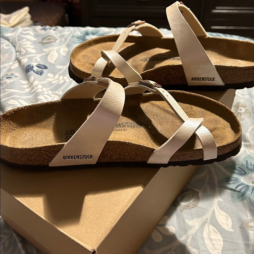Birkenstock Cream Double-Strap Sandals - Picture 5 of 5